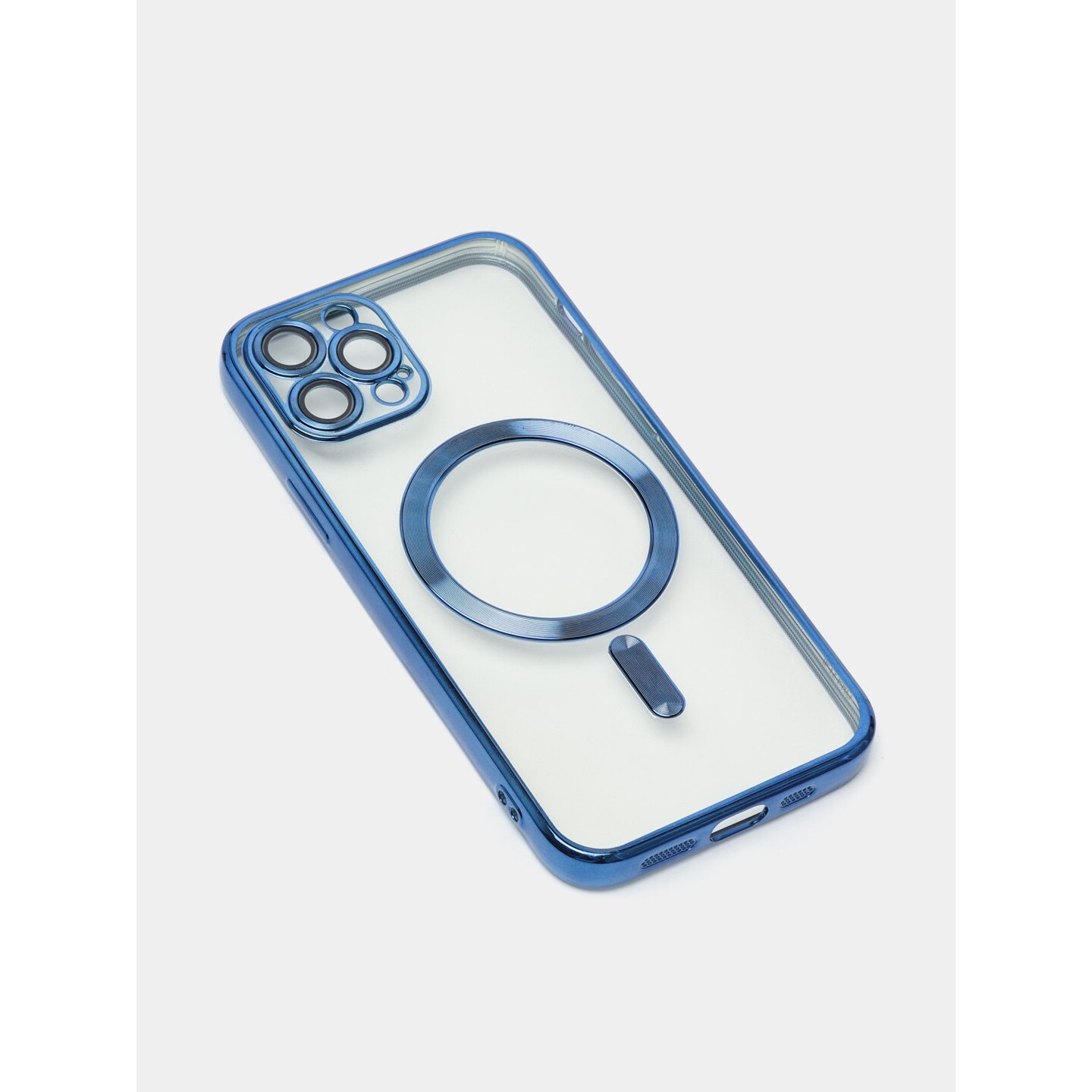 Husa telefon CLOOPER™, Compatibila iPhone 15 Pro, tip MagSafe, Rezistenta la socuri si zgarieturi, Transparenta, Sky Blue