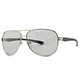 Ochelari de soare, PolarZone, Metal, Design aviator, Lentile polarizate, 13.5 x 5.1 cm, Argintiu