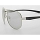 Ochelari de soare, PolarZone, Metal, Design aviator, Lentile polarizate, 13.5 x 5.1 cm, Argintiu