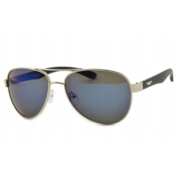 Ochelari de soare aviator, Plastic, 57x17x130 mm, Negru