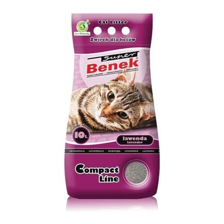Котешка тоалетна, Super Benek Compact, Лавандула, 10л