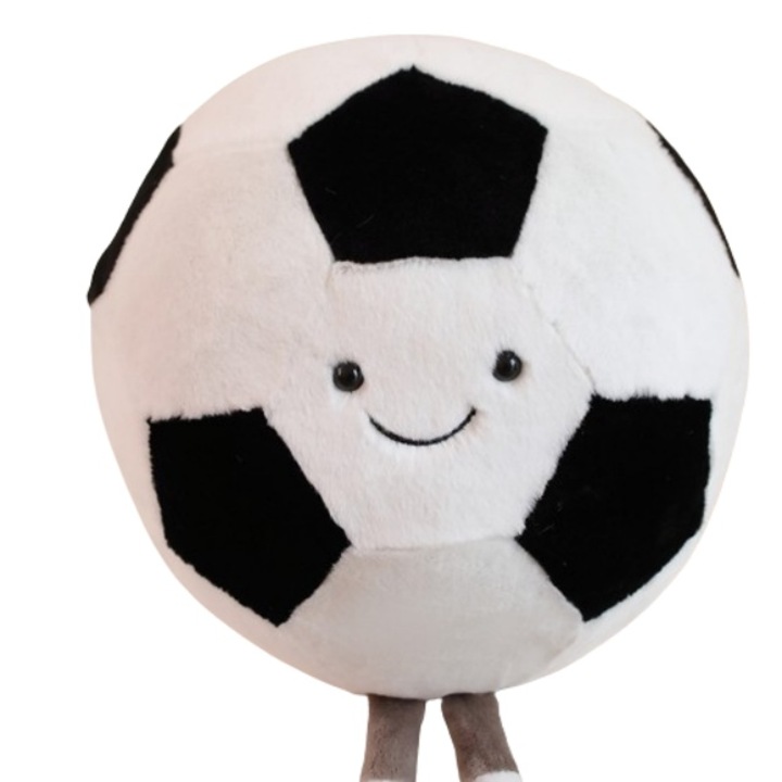 Jucarie Plus Futbal Fotbal - Jucarie de Imbratisat Pelusa, Jucarie Decorativa, Cadou pentru Baieti