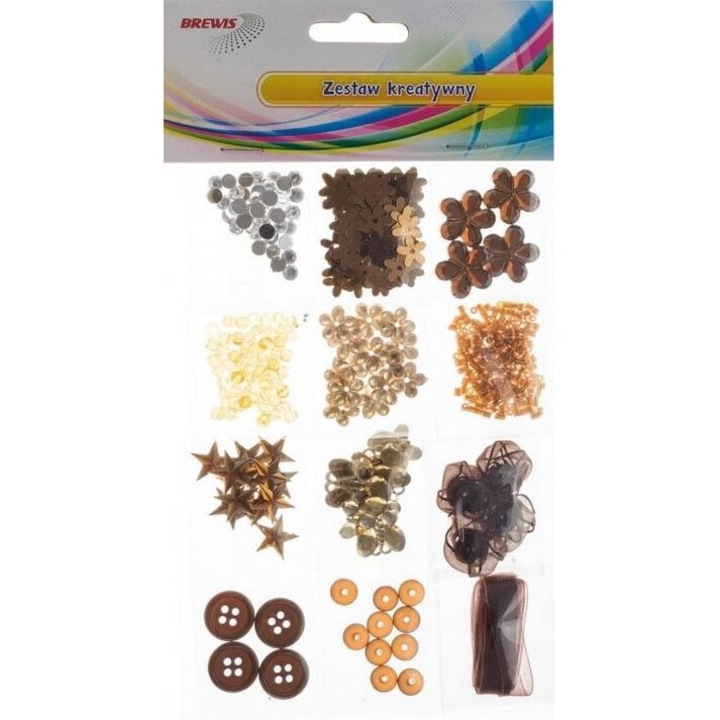 Set creativ pentru copii Brewis, maro, 217x124 mm