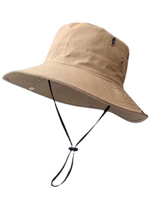 Halász sapka, UPF 50+, összecsukható, bézs, UV védelem, férfi és női