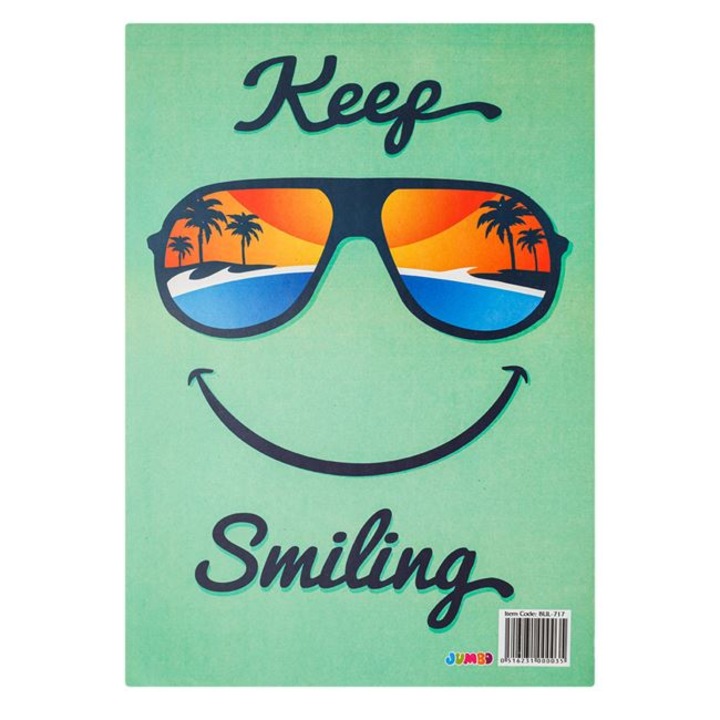 Zöld Keep Smiling A4-es maculator notebook 40 lapos Casius