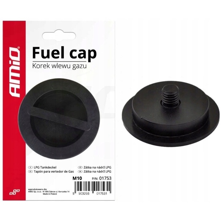 Capac De Umplere Cu Gaz, M10, Dop Universal De Umplere Pentru Gpl, Rezistent La Impacturi, Rezistent La Intemperii, Filet 10 mm