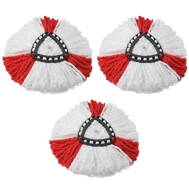 Cap de mop rotativ Sunmostar, absorbtie eficienta, rosu