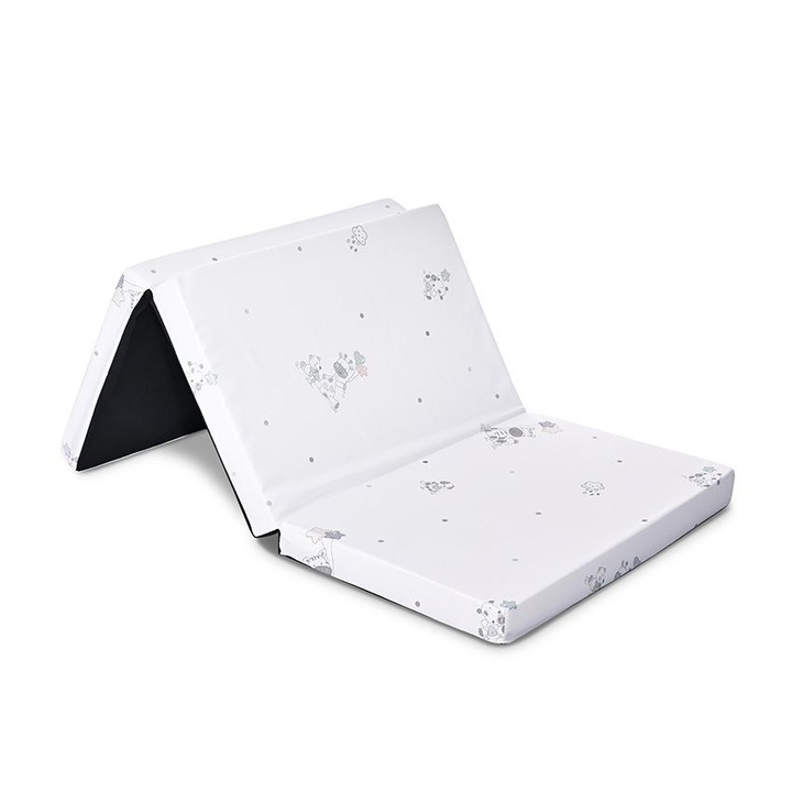 Saltea pliabila de voiaj, Lorelli, 60 x 120 x 5 cm, spuma elastica, Green Giraffe