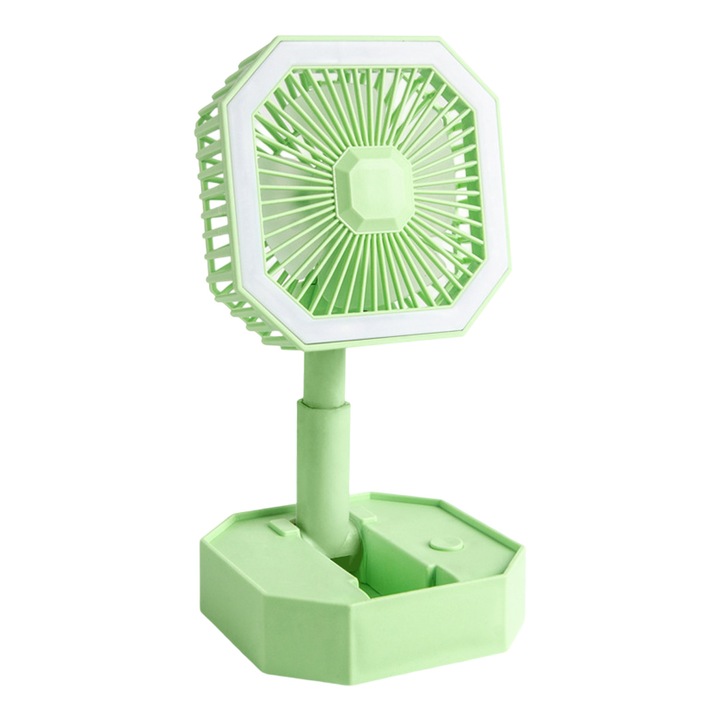 Къмпинг вентилатор с LED фенер, презареждащ се вентилатор, преносим вентилатор за палатка, USB настолен вентилатор със светлина за прекъсвания на тока, извънредни ситуации като урагани