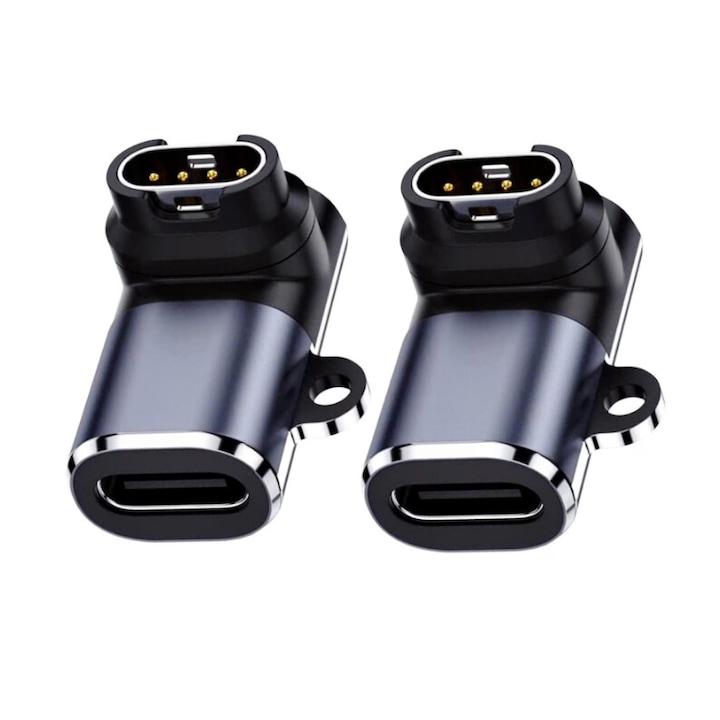 Set 2 adaptor incarcator pentru ceasul Garmin, JENUOS®, compatibil cu smartwatch Fenix ​7/7S/7X/6S/6/6X/5S/5/5X, Forerunner 955 965 45 45S 245 si multe altele