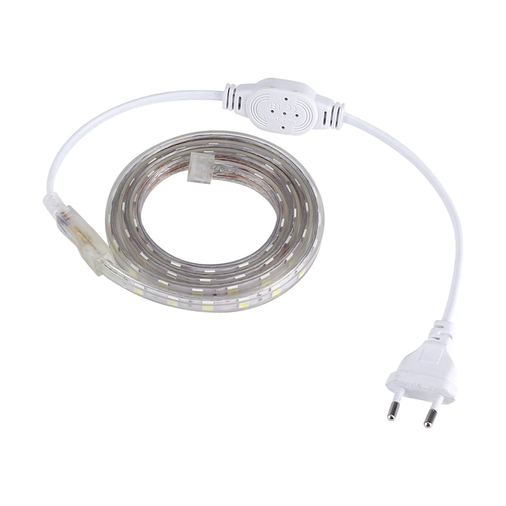 LED лента SMD 5050 220V 60led, бяла, 1 метър