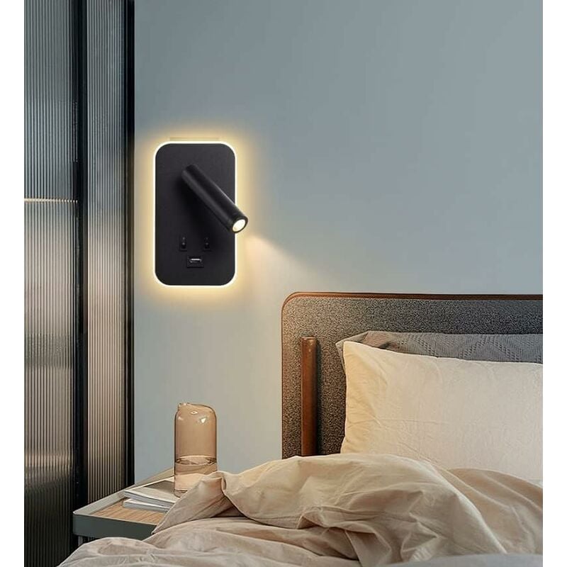 Lampa de perete LED 3 in 1, KkvoGmle, metal, cu lampa de