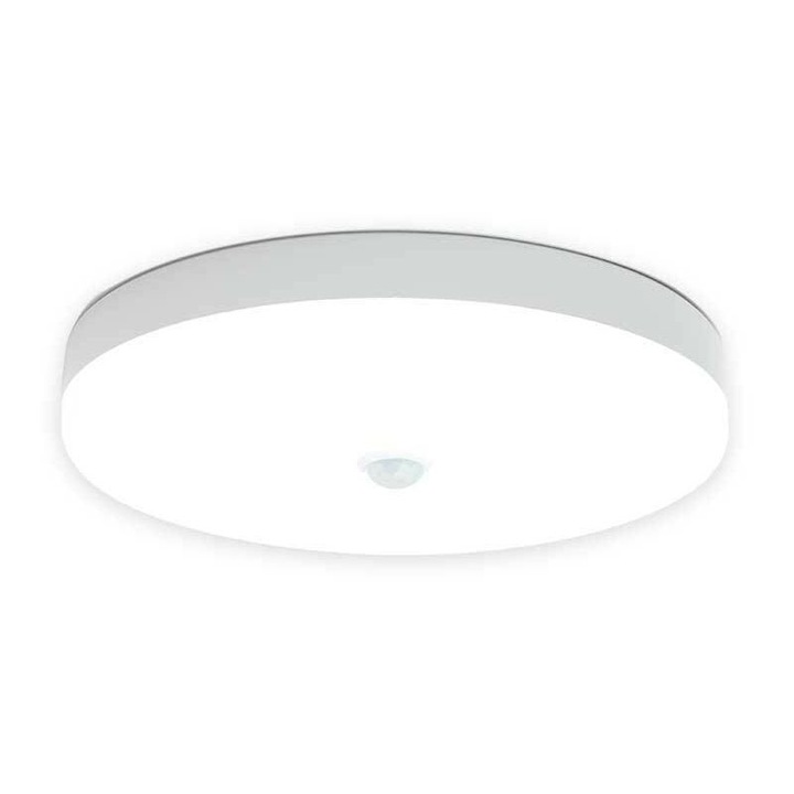 LED плафон със сензор за движение, 9W, студено бяло, 15 см, водоустойчив IP56