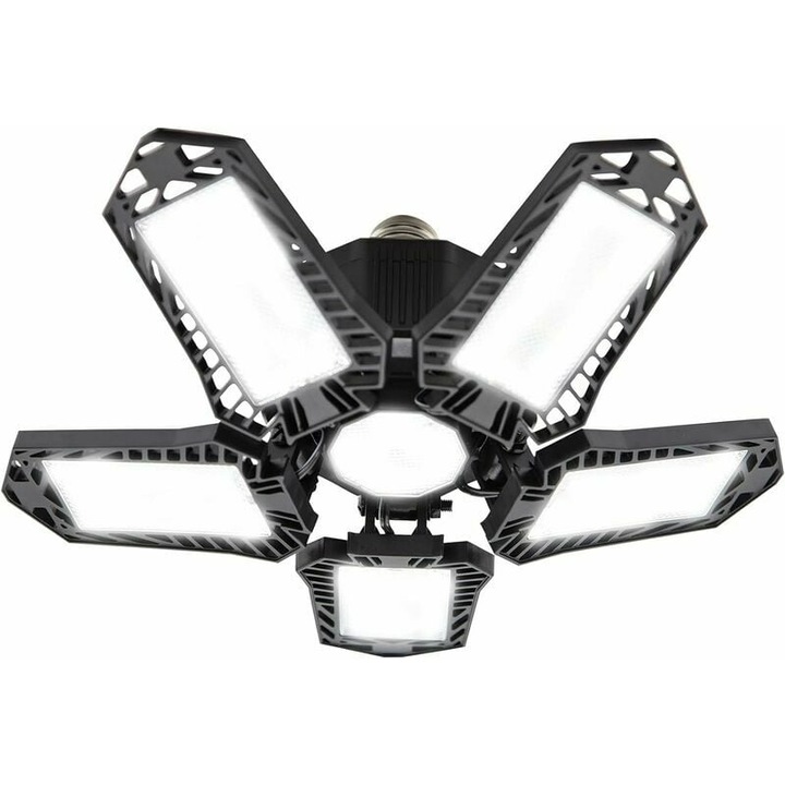 LED lámpa, 80W, 8000LM, Jormftte, 5+1 deformálható panellel, fehér, E26/E27