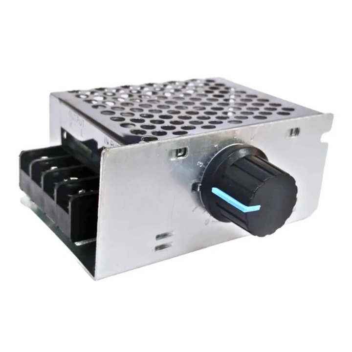 Erőteljes fordulatszám szabályozó villanymotorokhoz, Biztosítékkal, 4000W, 230V, Dimmer, Fém