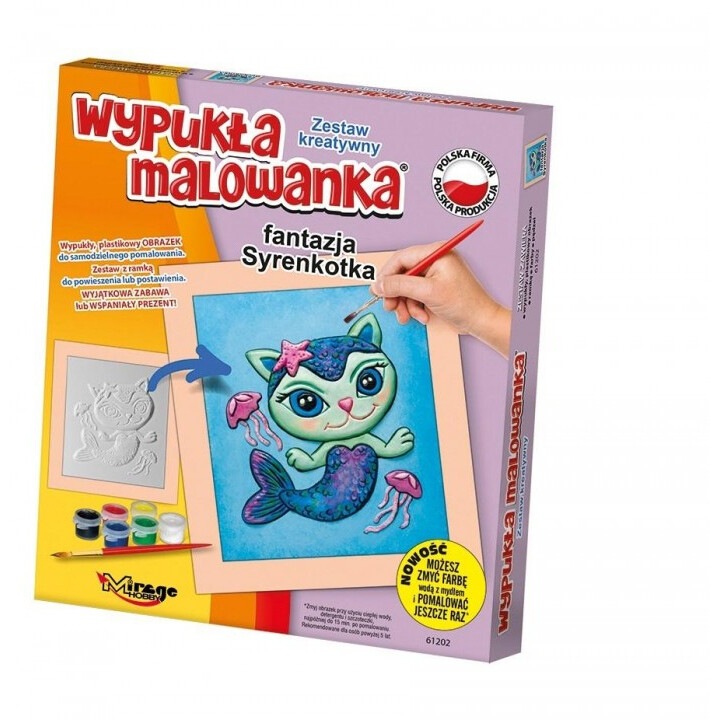 Set de pictura 3D Mirage Hobby, Fantazja Syrenkotka, 6 culori, 228x205 mm