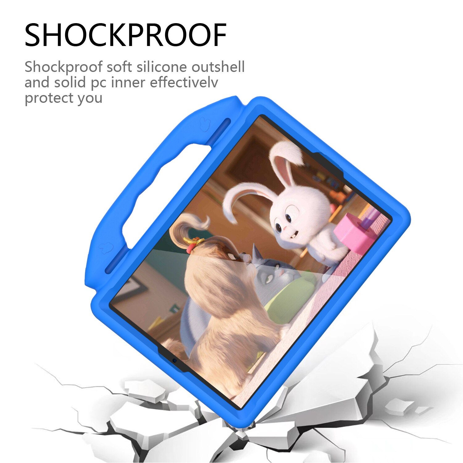 Husa pentru iPad 11 2025, iPad 10 2022 Shockproof de tip stand albastru