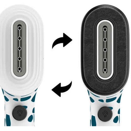 Aparat de calcat vertical cu abur Tefal Pure Pop, DT2040E1, 1300 W, abur variabil pana la 20 g/min, 2recipiente apa 70ml si 120ml, gata de utilizare in 15s, albastru/alb