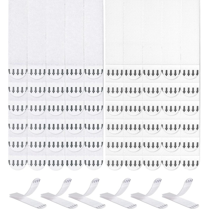 Комплект тиксо за закачане на картини, KkvoGmle, 36 чифта, без повреди, бели