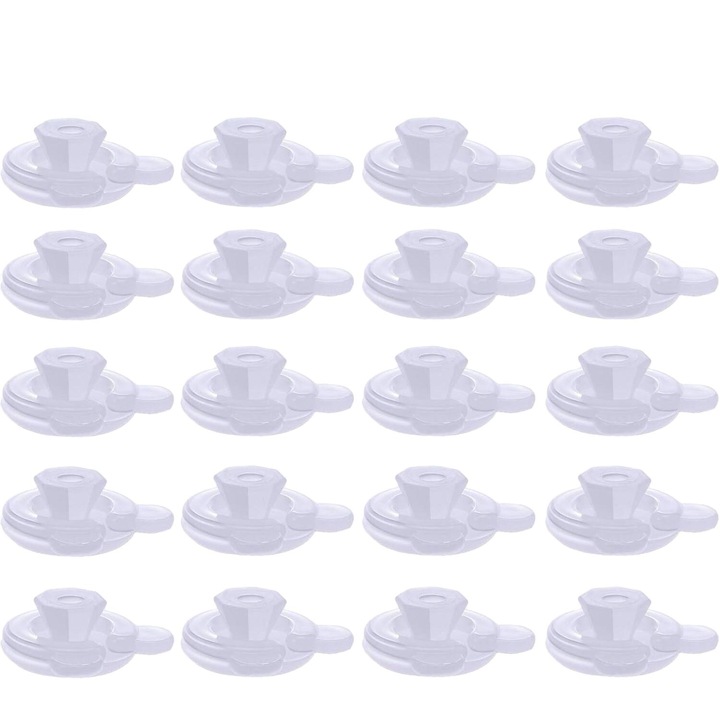 Комплект 20 щипки за завивка КквоГмле Пластмаса Прозрачна