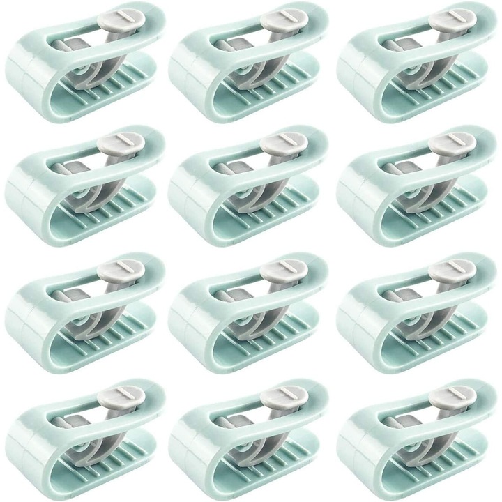 Комплект от 12 щипки за плик за завивка, KkvoGmle, Зелен