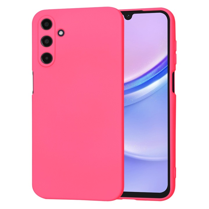 Védőtok Samsung Galaxy A15 4G/A15 5G, Cipsir Protect, SoftFlex, D35, szilikon, forró púderrózsaszín