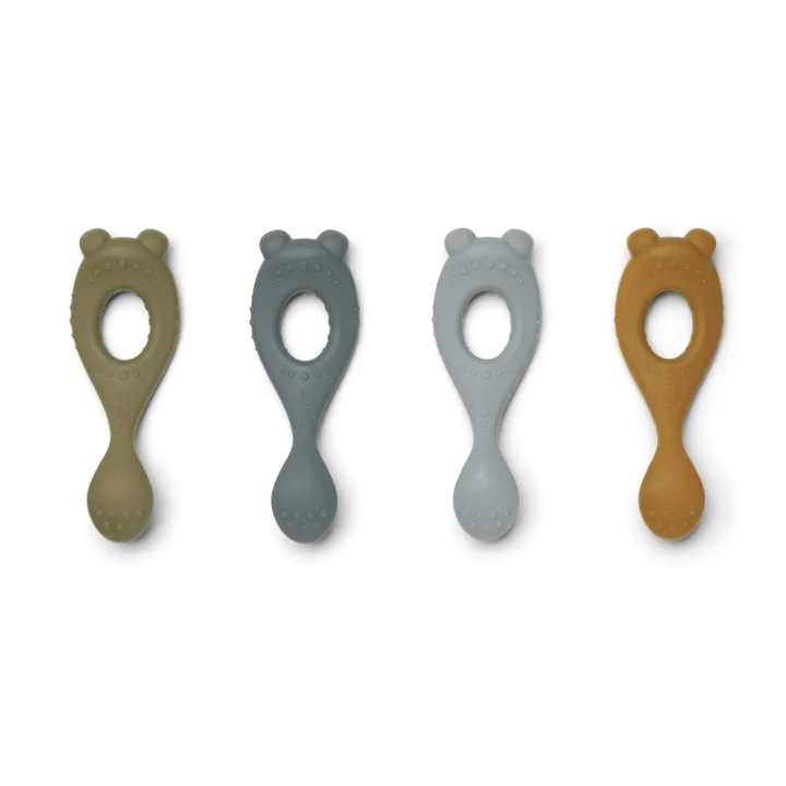 Set 4 linguri Liewood Liva, Silicon, Multicolor