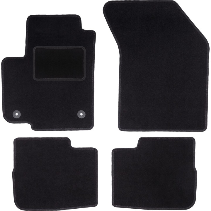 Autószőnyeg szett Suzuki Swift Iv ferdehátúhoz (2005-2010) fekete, velúr, kapcsokkal - tökéletes illeszkedés