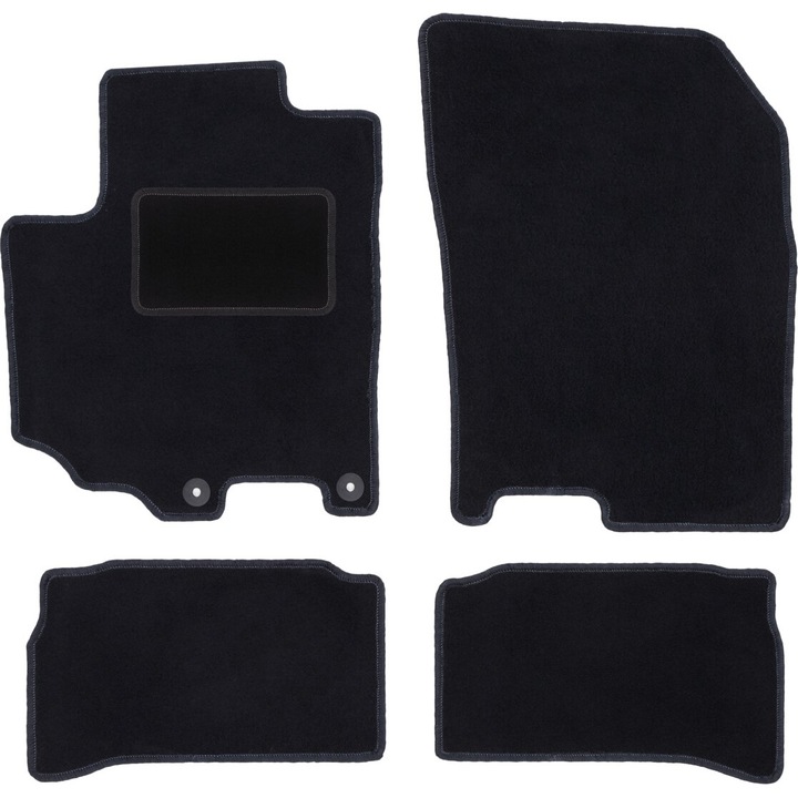 Autószőnyeg szett Suzuki Vitara Iii Crossoverhez (2015-) Fekete, Bársony, Kapcsokkal - Tökéletesen adaptálva