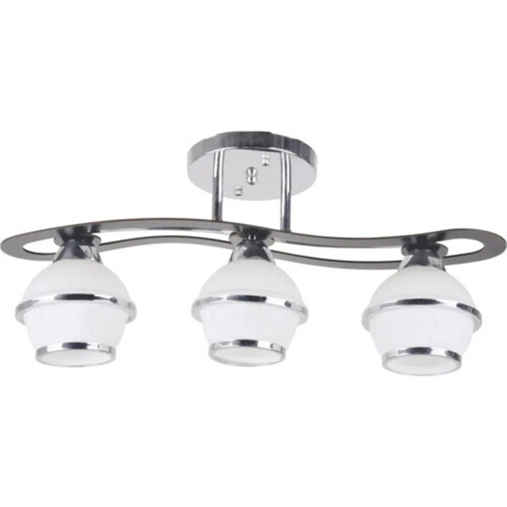 Lustra Nafferton E27 Max. 3Lustra Orbit E27 Max. 3x15w, Crom/albx40w, Negru/lemn