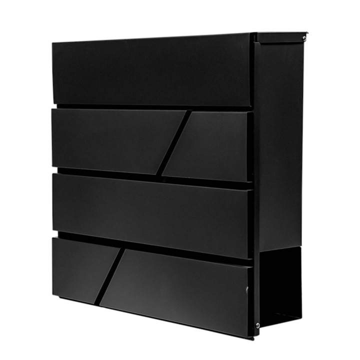 Logit postaláda, időjárásálló, fekete, 36.5x36.5x10.5cm, szett