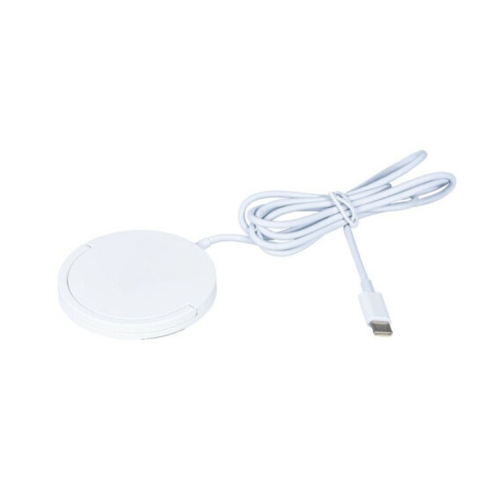 Incarcator magnetic wireless e-SWC®, inductie, 10 W, Alb