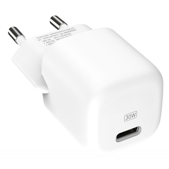 Incarcator retea e-SWC®, USB 3.1, 30 W, 3 A, Alb