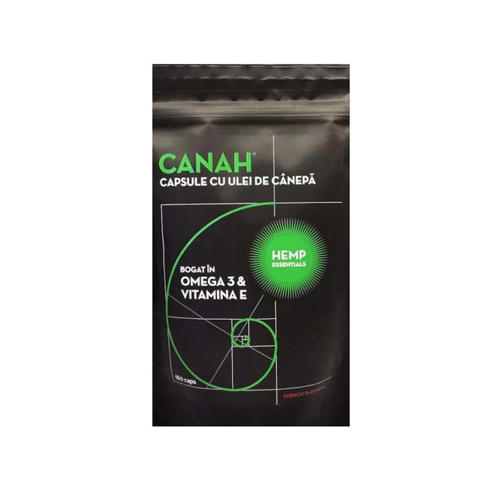 Capsule cu Ulei de Canepa 180 capsule Canah