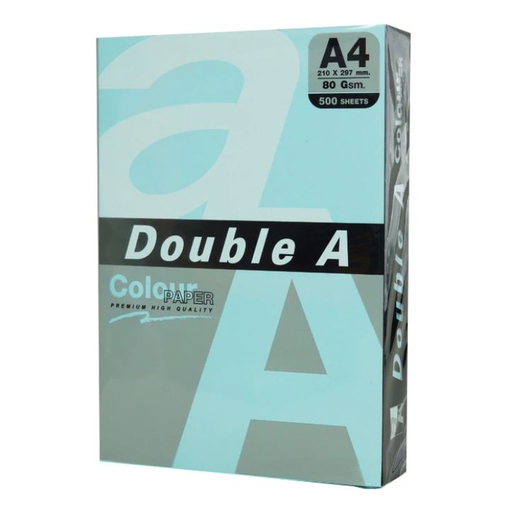 Hartie Color Double A Pastel Ocean, A4, 80 g/mp, 500 Coli Albastru