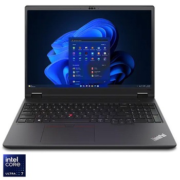 Laptop Lenovo ThinkPad P16v Gen 2 cu procesor Intel Core Ultra 7 165H pana la 5.0GHz, 16" WQUXGA, IPS, 64GB DDR5 RAM, 1TB SSD, NVIDIA RTX 2000 8GB GDDR6, Windows 11 Pro, Black, 3y on-site Premium Care