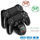 Statie de incarcare duala pentru controllere PS4, incarcare rapida 2.5h, indicator LED, negru