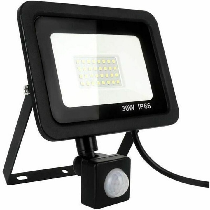 LED kültéri reflektor 30W mozgásérzékelővel hideg fehér 6000K 30x20x10cm