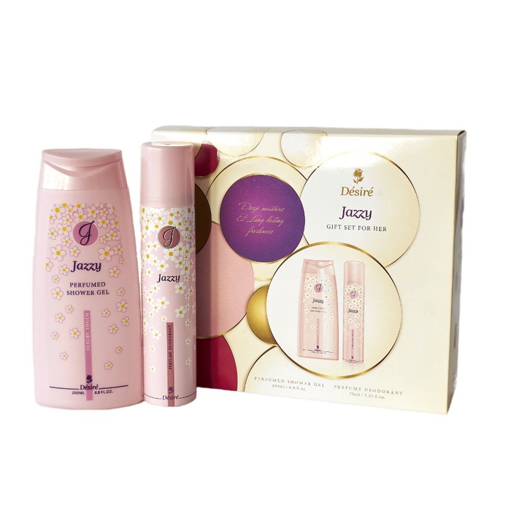 Női szett Desire Jazzy, dezodor 75 ml és tusfürdő 200 ml