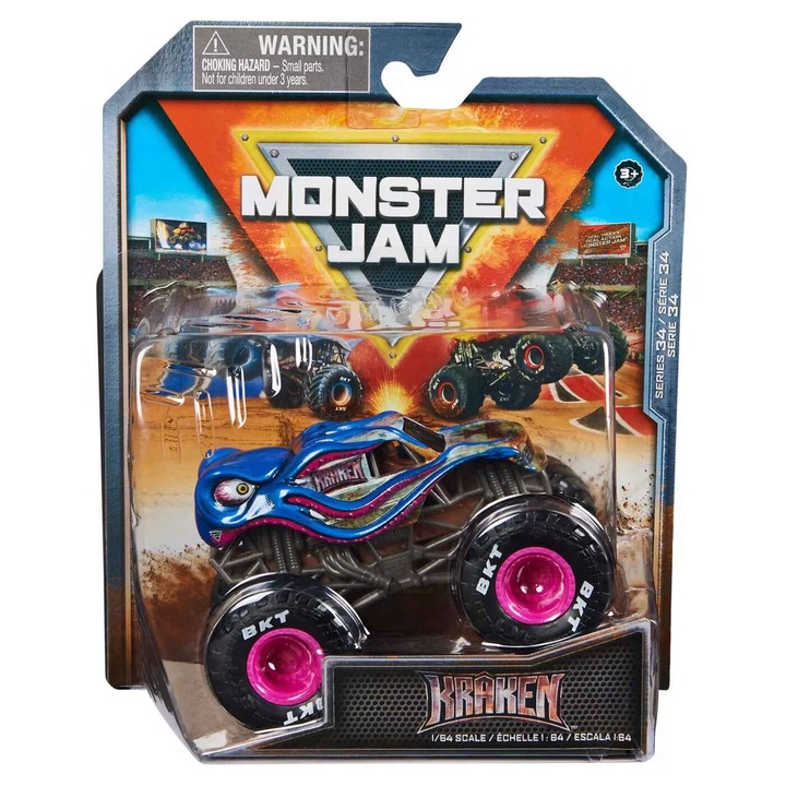 Monster Jam öntött autó - Kraken, 1:64