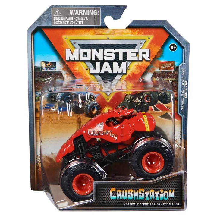 Masinuta diecast Monster Jam - Crushstation, 1:64