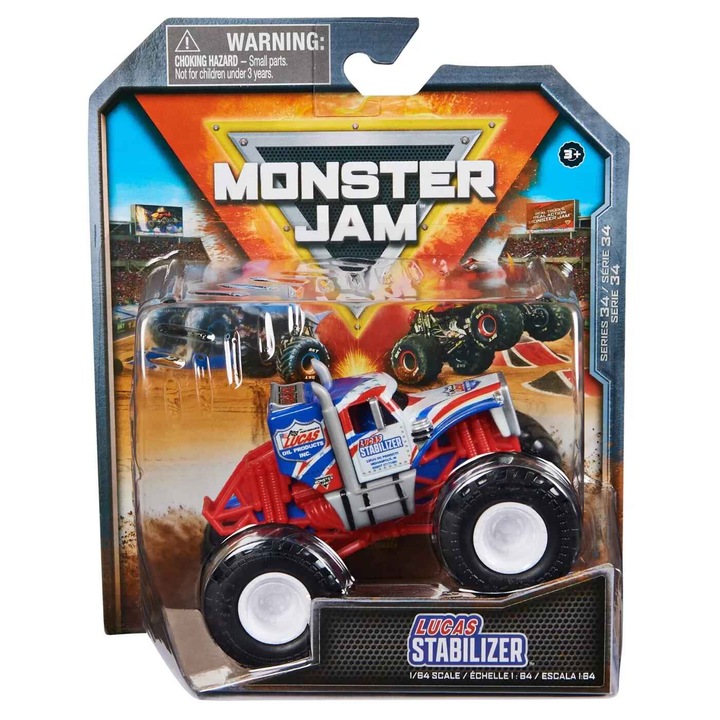 Monster Jam öntött autó - Lucas Stabilizer, 1:64