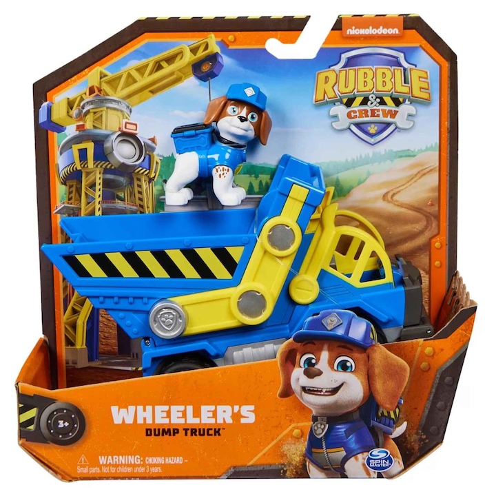 Set figurina cu vehicul Paw Patrol - Rubble Crew, Wheeler