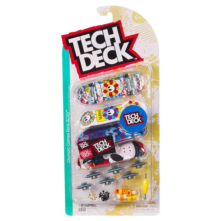 Set 4 piese Tech Deck - Fingerboard, Papa 9.6 cm