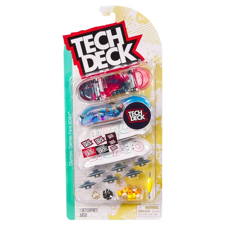 Set 4 piese Tech Deck - Fingerboard, Gustavo 9.6 cm