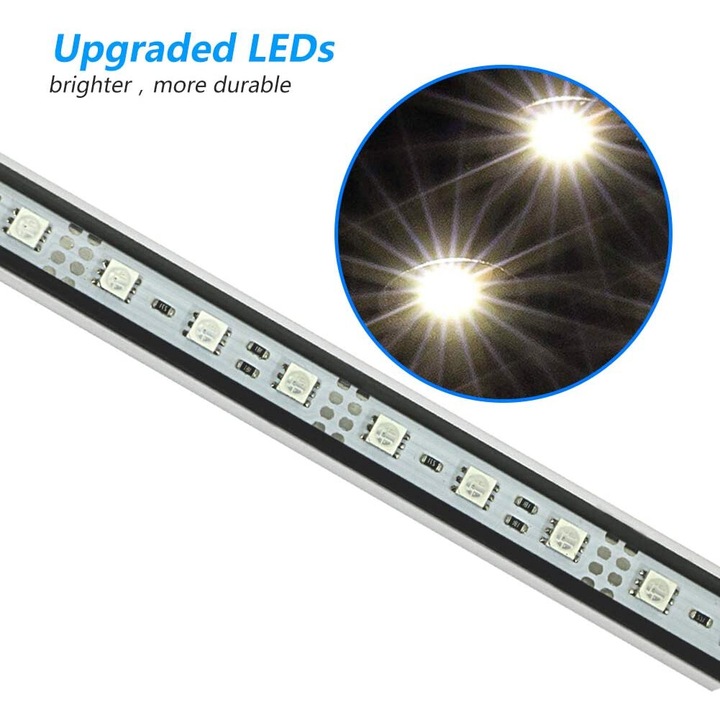 Lumina LED acvariu KkvoGmle, RGB, control wireless, reglabila, submersibila, multicolor, rezistenta la apa