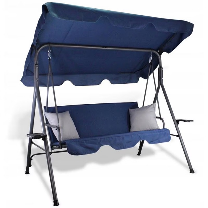 Leagan gradina Sersimo Alghero, 3 locuri, 220kg, albastru