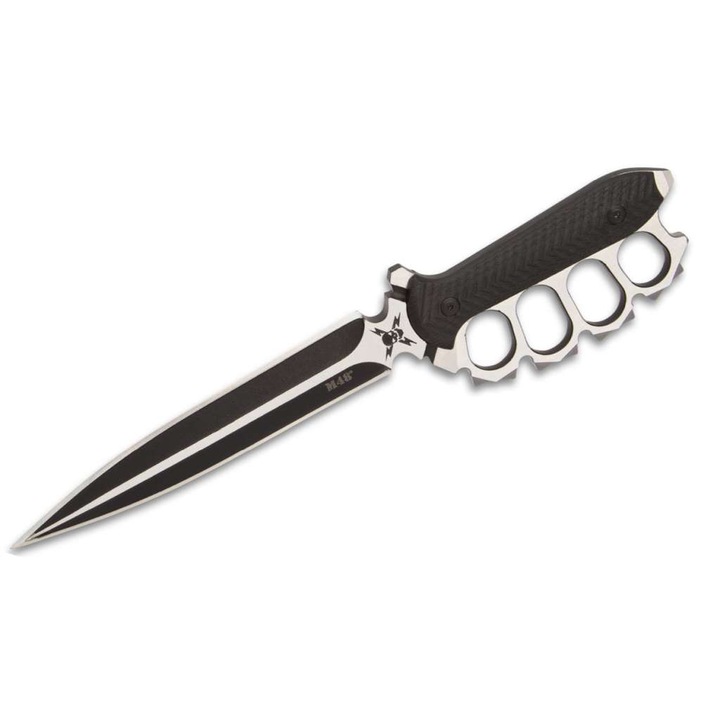 Cutit tactic de lupta cu box United Cutlery M48 Liberator, integral din inox, lama solida tip pumnal 191 mm