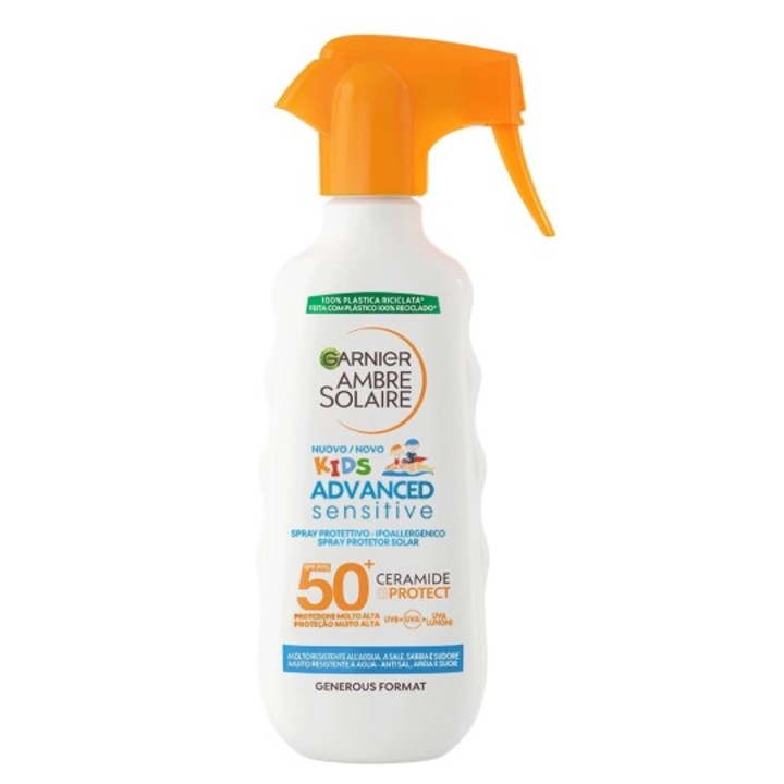 Спрей за чувствителна кожа Garnier Kids Advanced Слънцезащитен, SPF50, 270 мл