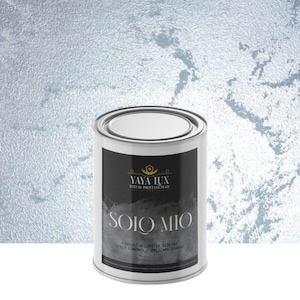 Vopsea Decorativa de Lux, Solo Mio Argintiu cu Cristale Lichide Stralucitoare, Efecte Spectaculoase, 0, 5 Litri
